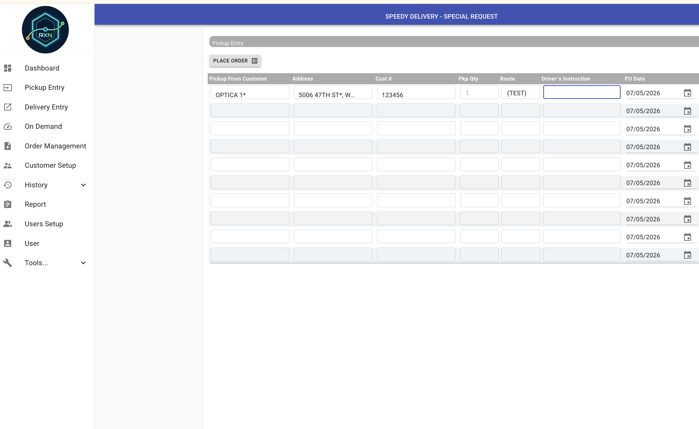 Client App Orders